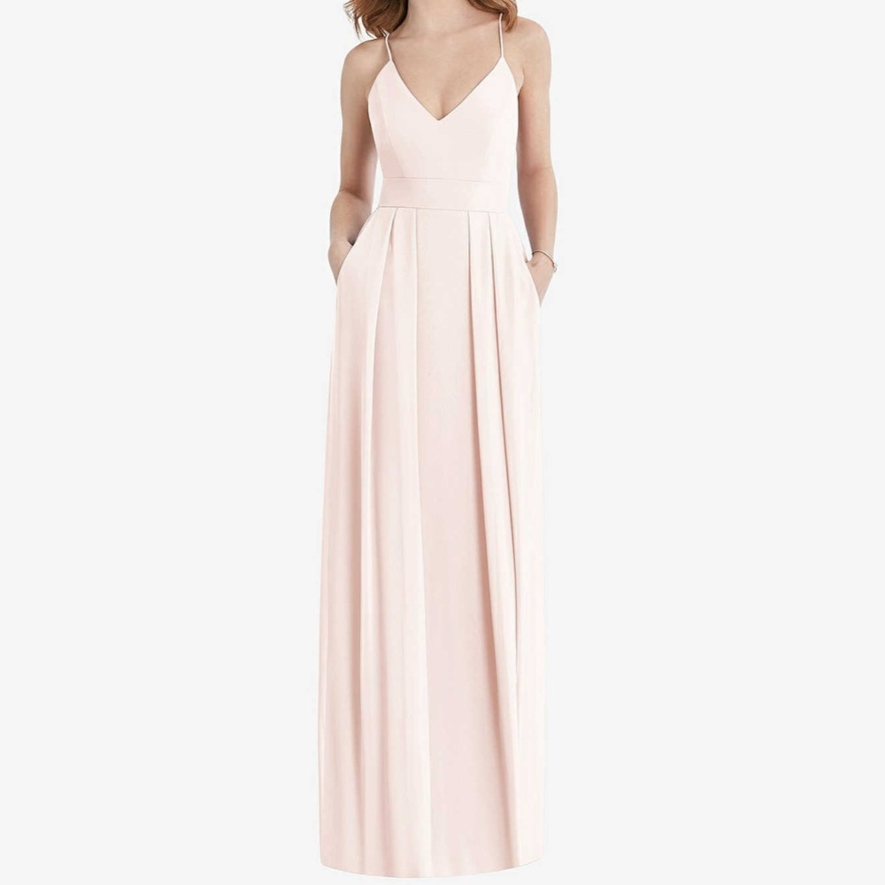Elegant Blush Maxi Dress - Bridesmaid
